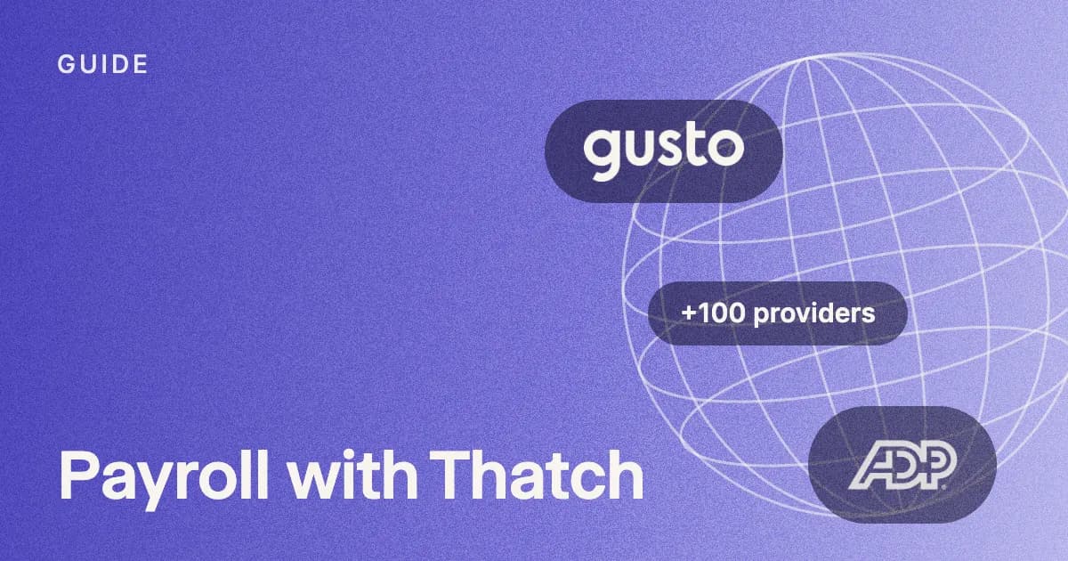 Thatch payroll guide